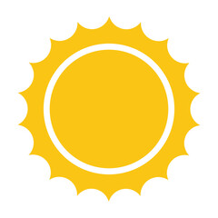 Sun icon isolated on white background