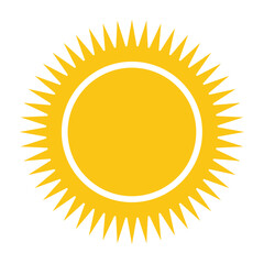 Sun icon isolated on white background