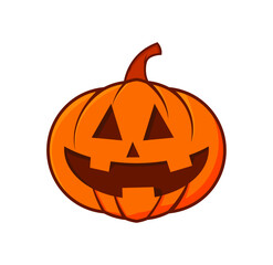 halloween pumpkin isolated on white