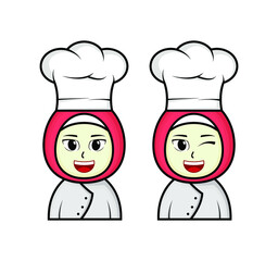 Obraz premium set of funny cartoon chef