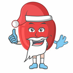 Apple christmas santa claus design character, design vector illustrator.