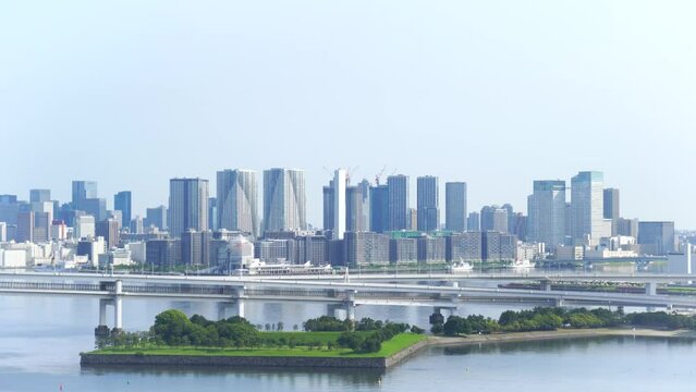 Asia Business concept for real estate and corporate construction - panoramic modern city skylinec of Tokyo, JAPAN