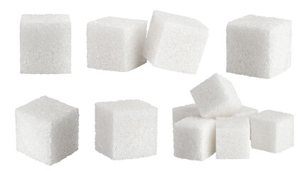 cane sugar cube isolated on white background, clipping path, full depth of field