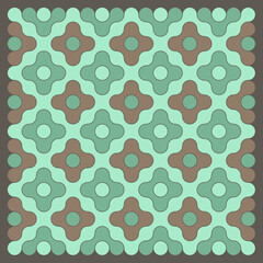 Multicolor truchet tiling connections illustration