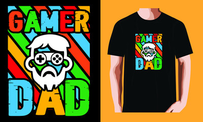 Gamer Dad | Gaming T-shirt Design