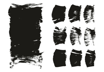 Flat Fan Brush Thick Long Background & Straight Lines Mix High Detail Abstract Vector Background Mix Set 