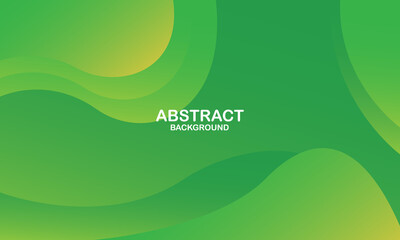 Abstract green background with waves. Vector illustration