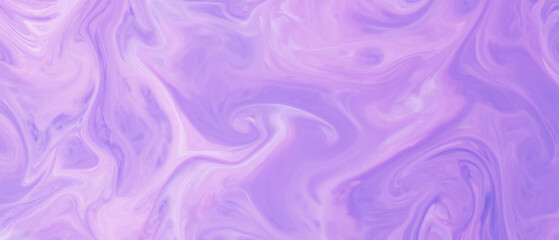 Violet fluid art background. Abstract pattern with chaotic spots of purple colors. Bright creative backdrop on liquid