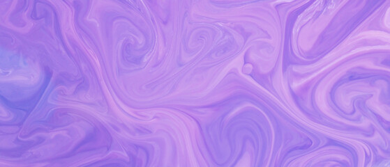 Violet fluid art background. Abstract pattern with chaotic spots of purple colors. Bright creative backdrop on liquid