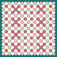 Multicolor truchet tiling connections illustration