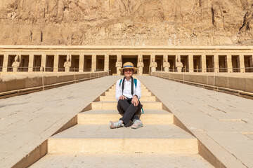Woman at Hatshepsut Temple