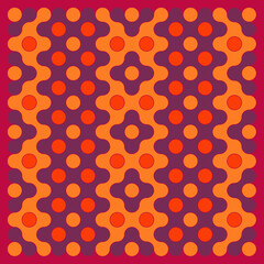 Multicolor truchet tiling connections illustration