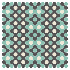 Multicolor truchet tiling connections illustration