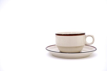 photo of coffee cup on a white background