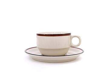 photo of coffee cup on a white background