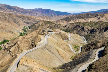 Tizi n'Tichka Panoramic View, Morocco, Mai 2022