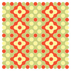 Multicolor truchet tiling connections illustration