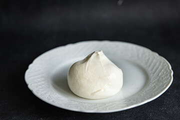 buratta cheese Burratina fresh healthy meal food snack diet on the table copy space food background rustic top view