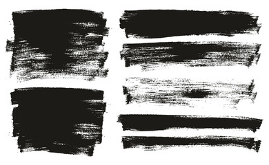 Flat Paint Brush Thin Long Background Mix High Detail Abstract Vector Background Mix Set 