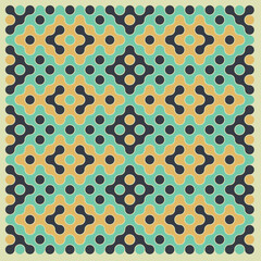 Multicolor truchet tiling connections illustration