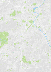 City map Stuttgart, color detailed plan, vector illustration