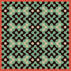 Multicolor truchet tiling connections illustration