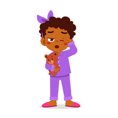 little kid feel sleepy and want to sleep