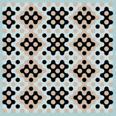 Multicolor truchet tiling connections illustration