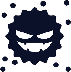Simple virus and mold icon illustration