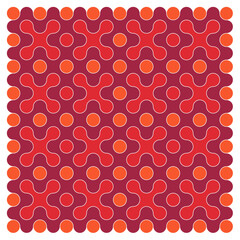 Multicolor truchet tiling connections illustration