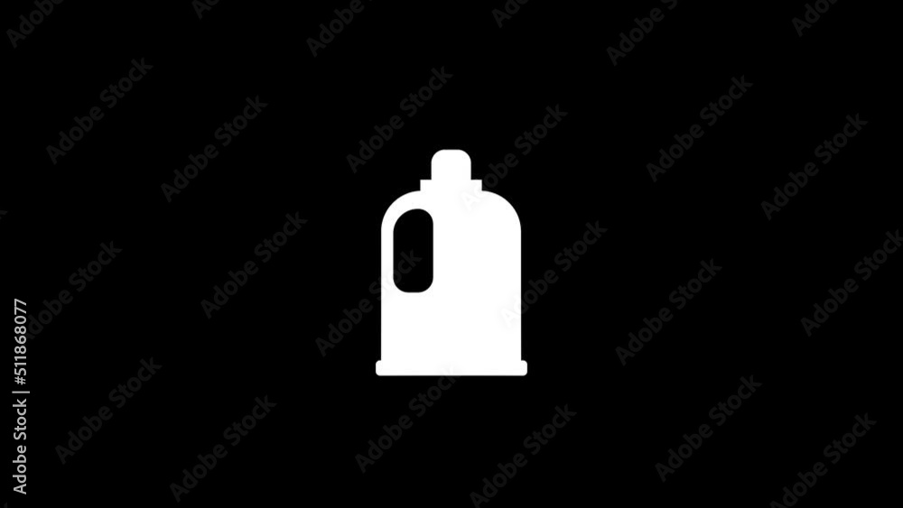 Poster white picture of liquid powder on a black background. floor cleaning fluid. distortion liquid style 
