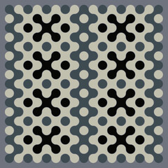 Multicolor truchet tiling connections illustration