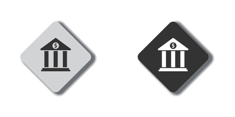 Bank Icon. Bank building. Vector illustration.