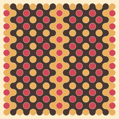 Multicolor truchet tiling connections illustration