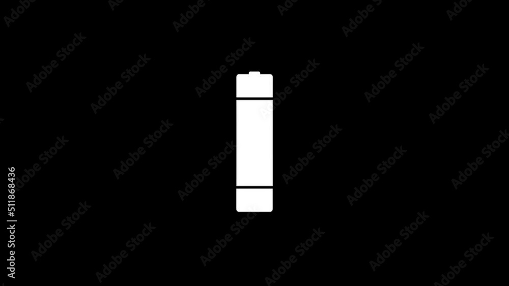Poster white picture of battery on a black background. battery for your gadget. distortion liquid style tra