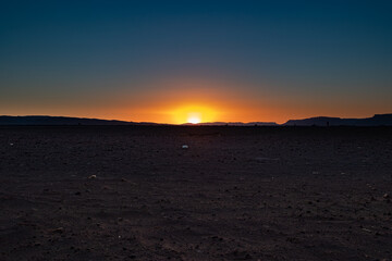 Sunset in Zagora Desert, Zagora, Morocco, Mai 2022