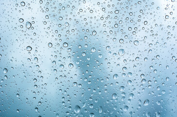 water drops on glass