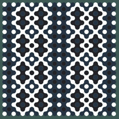 Multicolor truchet tiling connections illustration