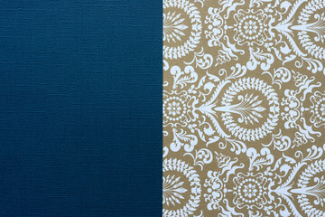 sold blue paper with and decorative pattern paper