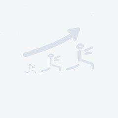 Personal growth, growth in business and sports idea.