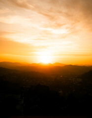 Fototapeta premium coucher de soleil paysage sri lanka