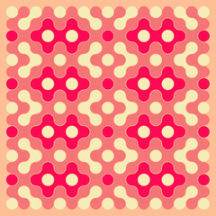 Multicolor truchet tiling connections illustration