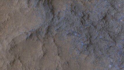 View of the 3d rendering realistic planet mars surface from space.
