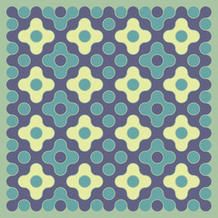 Multicolor truchet tiling connections illustration