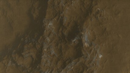 View of the 3d rendering realistic planet mars surface from space.
