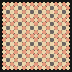 Multicolor truchet tiling connections illustration