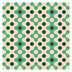 Multicolor truchet tiling connections illustration