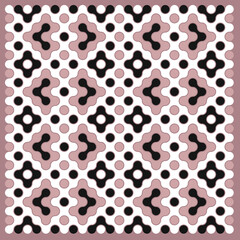 Multicolor truchet tiling connections illustration