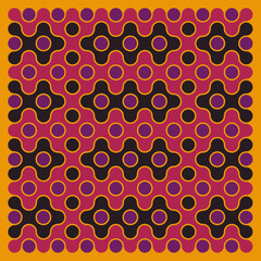 Multicolor truchet tiling connections illustration