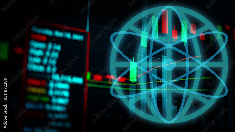 Poster data analyzing in forex and stock market trading: the charts and summary info for making trading. ch